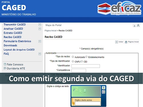 Como emitir segunda via do CAGED